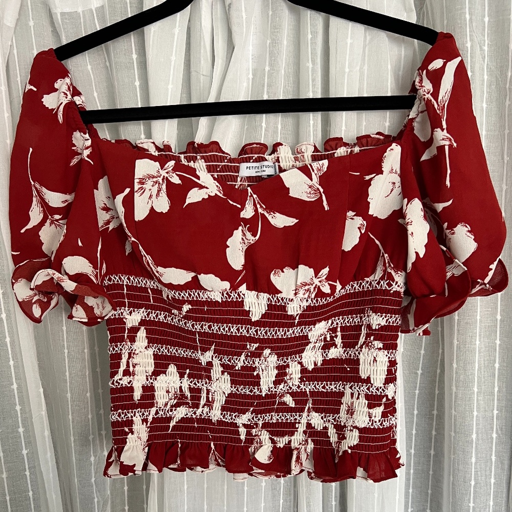 Red Tropical Blouse